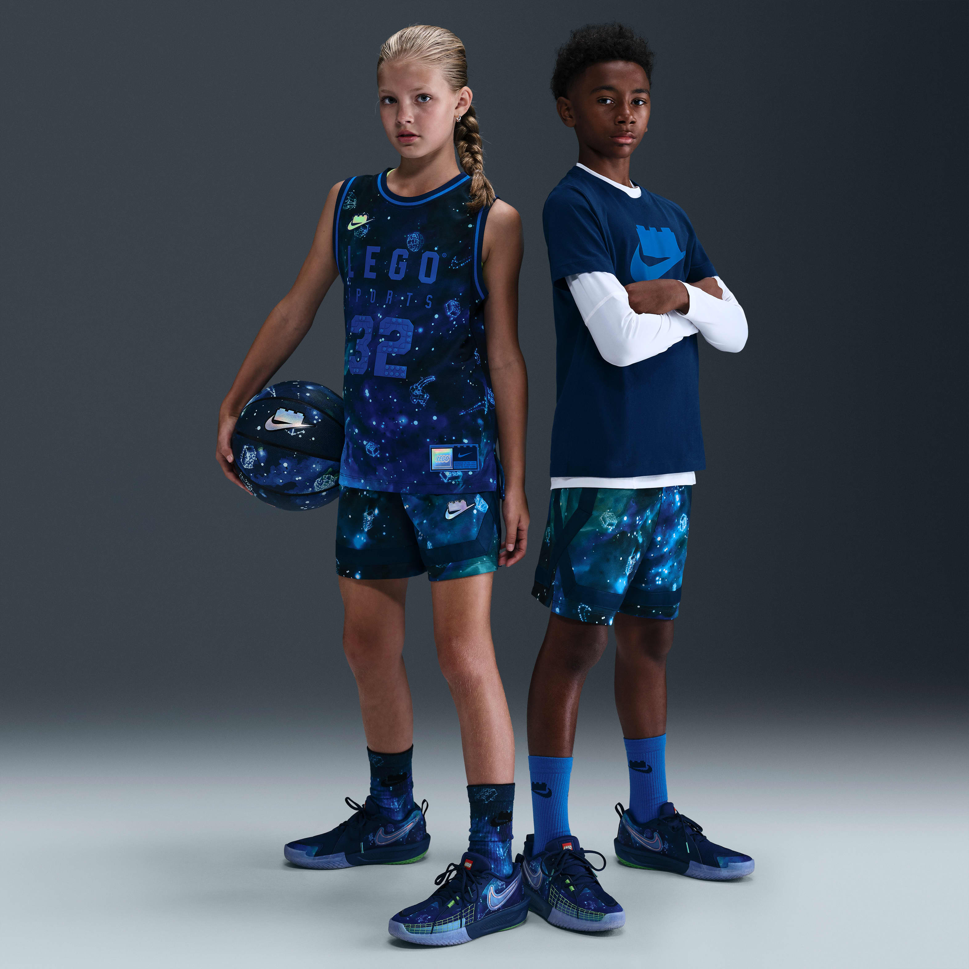 Nike x LEGO® Collection Big Kids' Dri-FIT Crossover Shorts | The